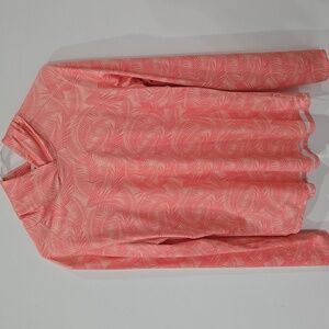 WorldWide Sportsman Sz Medium Womens Coral Patterned Pullover Hoodie